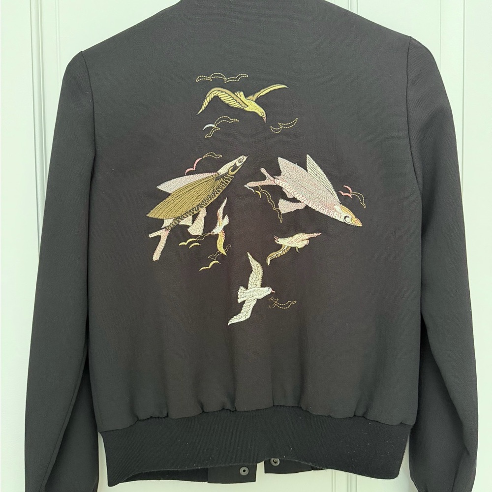 Wilfred poussin black bomber jacket - size xs